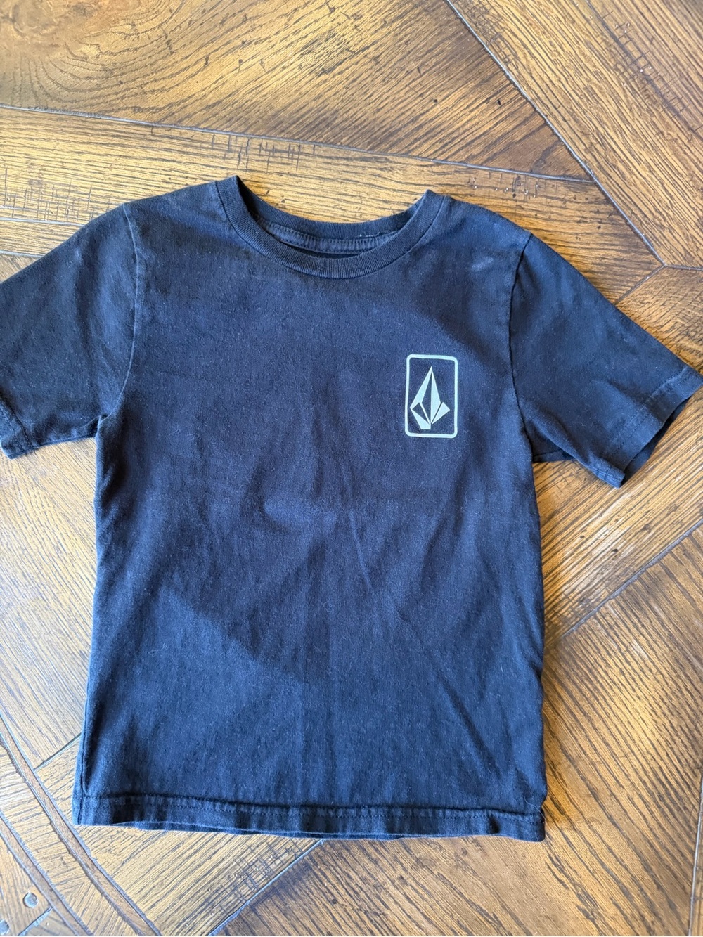Volcom Black Tee with Small White Logo